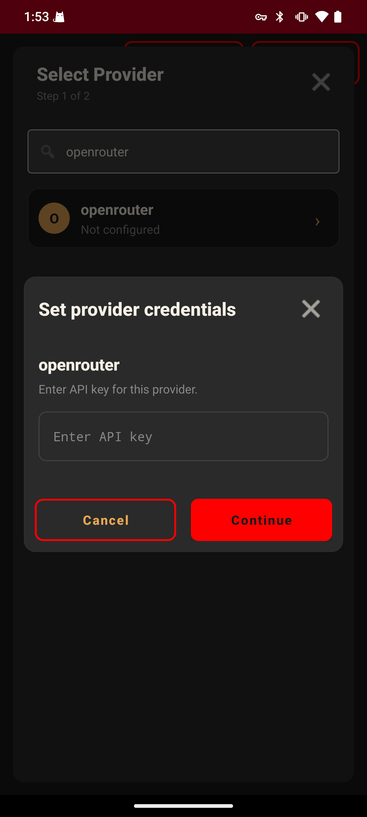 Enter API key