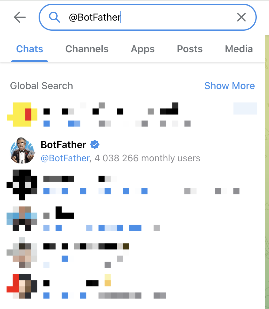 Search BotFather